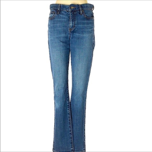 Lauren Ralph Lauren 4 Classic Straight medium blue wash highrise distressed jean